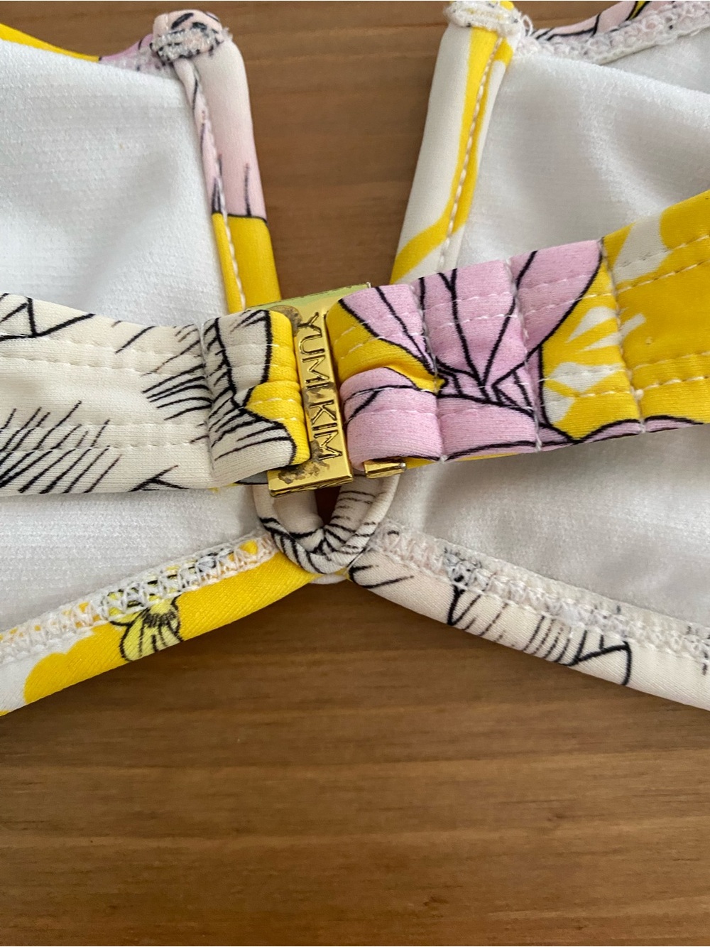 Yumi Kim Sz L Bora Bora Yellow Deep Sea Bandeau Top W/ Removable Straps - Picture 5 of 11